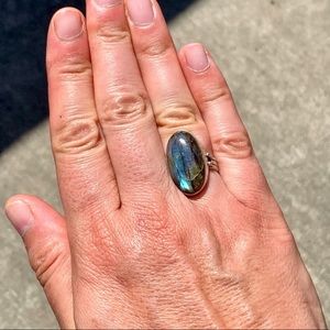 Vintage Sterling Silver Labradorite ring